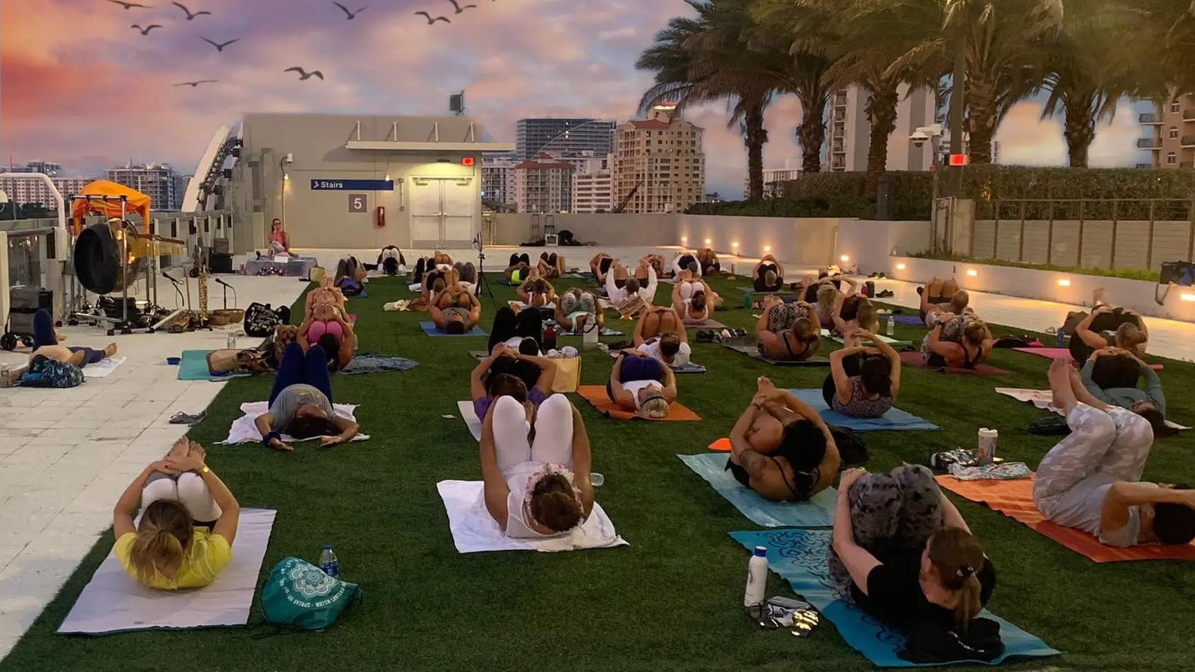 rooftop yoga
